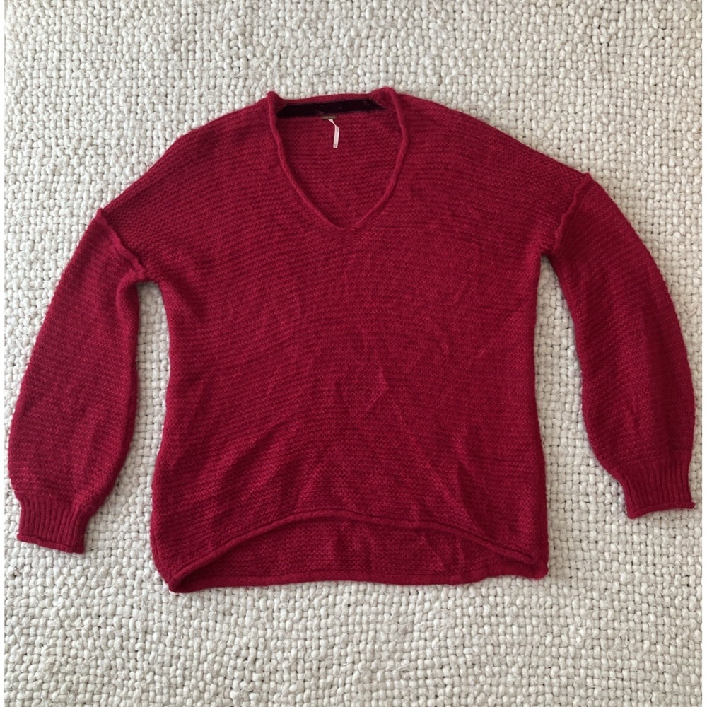 Free People All Mine Oversized Chunky Alpaca Blend Sweater M Boho‎ Slouchy Cozy